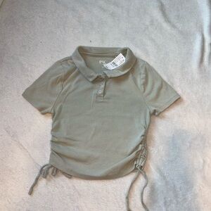 Pacsun green cinched top Sz S